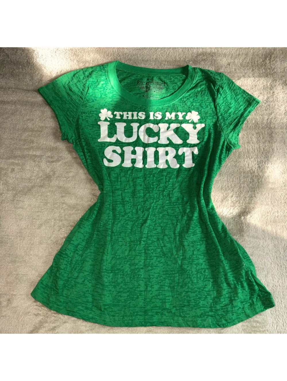 Green 90’s This is my lucky sheer shirt